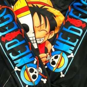 One Piece Monkey D Luffy Anime Manga Harajuku Pullover Hoodie XXL PTP 26" *FLAW*